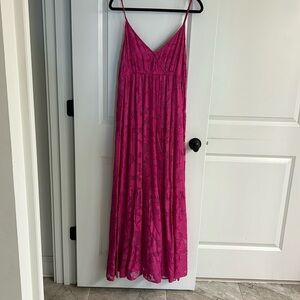 Hot pink maxi dress new with tags size small